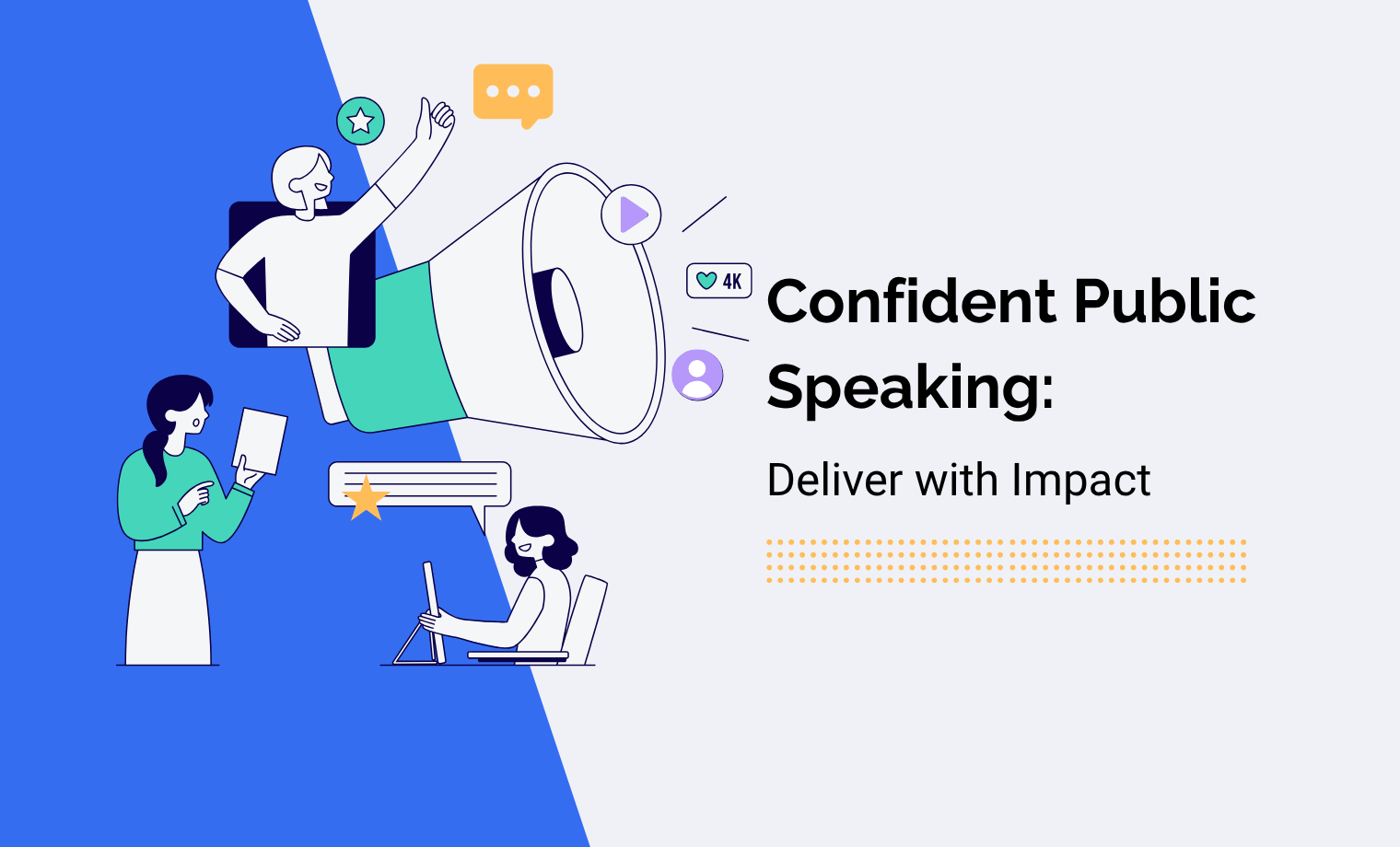 people practicing public speaking